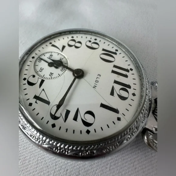 Antique Elgin National Watch Co. 1918 Pocket Watch *For Parts or Repair - Picture 3 of 13